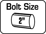 Bolt Size: 2 inch