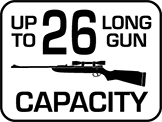 Capacity: 26 Long Gun