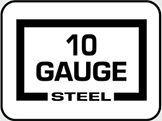 Steel: 10 gauge