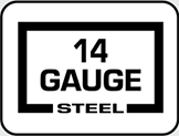 Steel: 14 gauge